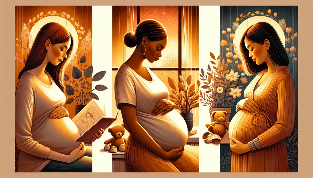 a compassionate and gentle illustration reflecting the concept of prenatal care for moms