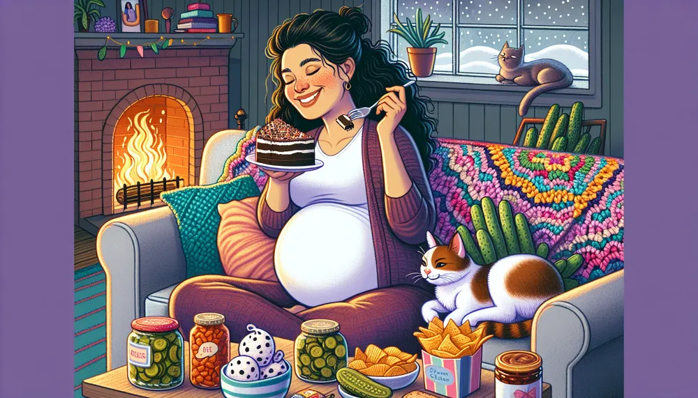 Pregnancy cravings illustration