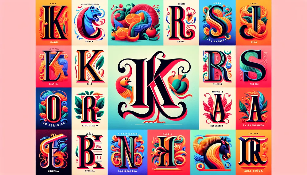 A beautiful collage of Spanish names starting with the letter K