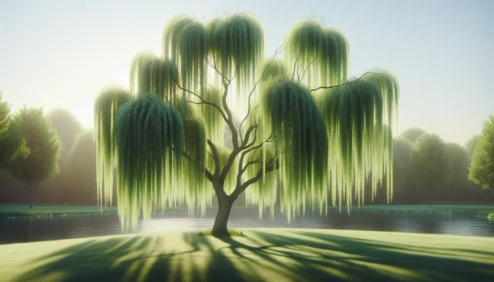 A beautiful willow tree symbolizing peace and tranquility