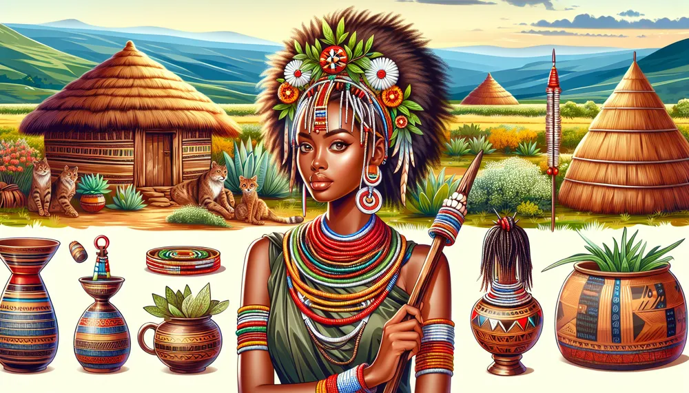 African Oromo cultural elements, representing femininity and heritage