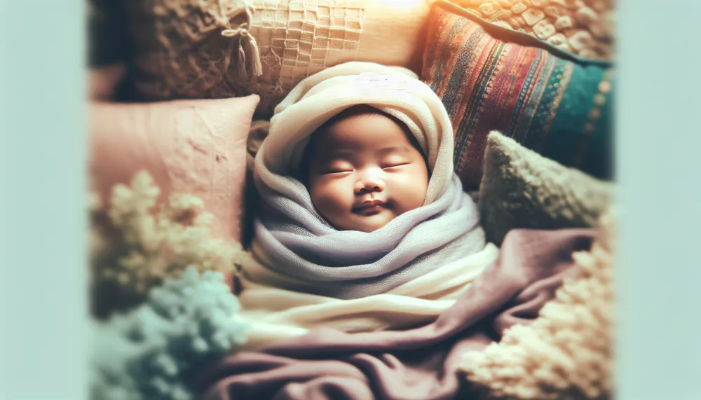 Calm and soothing image of a baby sleeping peacefully