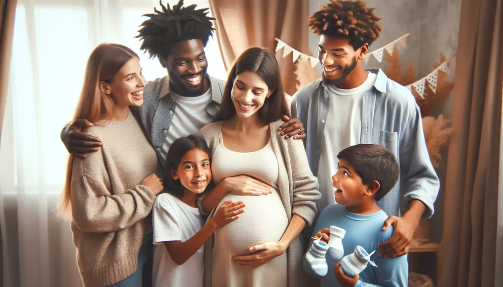 first time pregnancy happy family