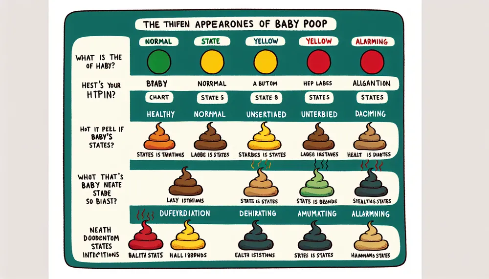 informative chart of baby poop with descriptions and health indication