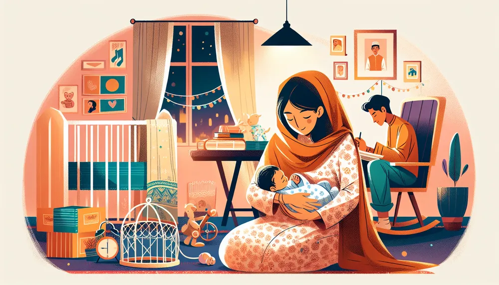 motherhood and parenting concept illustration