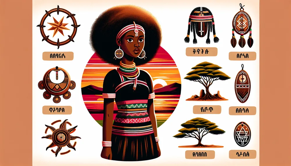 Oromo names for girls, illustration of cultural elements and diversity