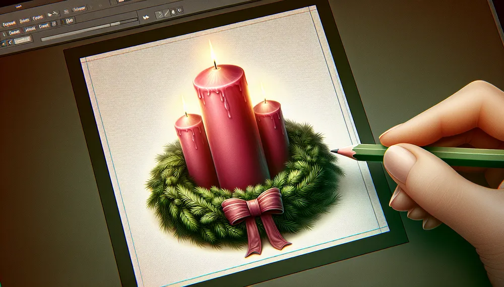 A thematic image of a pink candle in an Advent wreath