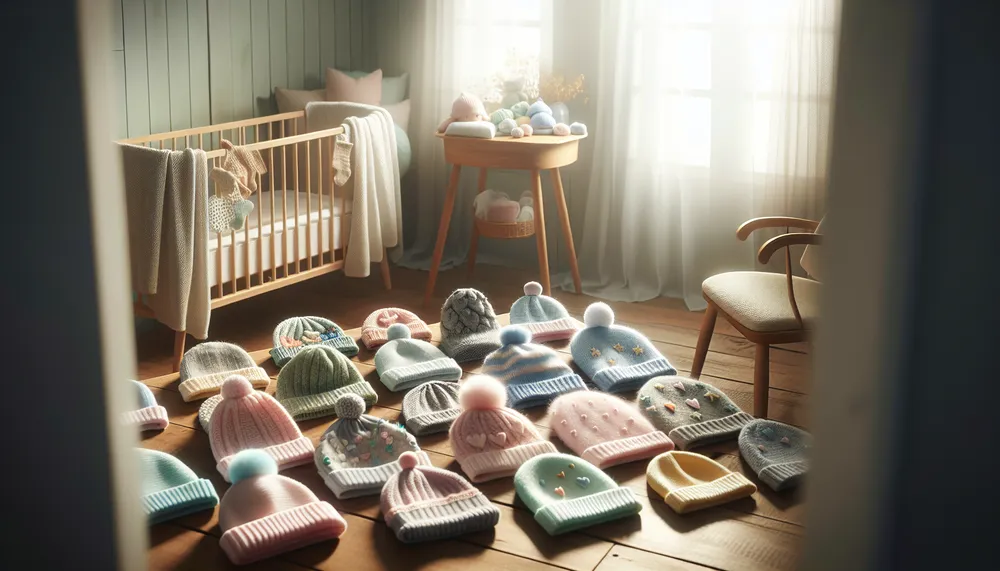 soft and comfortable caps for newborns in a nursery setting